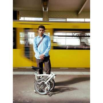 Brompton A Line 3-Speed Folding Commuter Bike – White