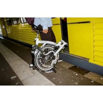 Brompton A Line 3-Speed Folding Commuter Bike – White