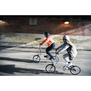 Brompton A Line 3-Speed Folding Commuter Bike – White