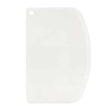 Ateco 1303 Bowl Scraper Set, Flexible Food-safe Plastic, White, 6-Pieces