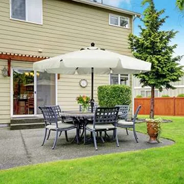 ABCCANOPY 10' Premium Patio Umbrella - Heather Beige