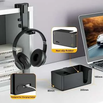 KDD 4 in 1 Desk Cup Holder with Rotating Headphone Hanger