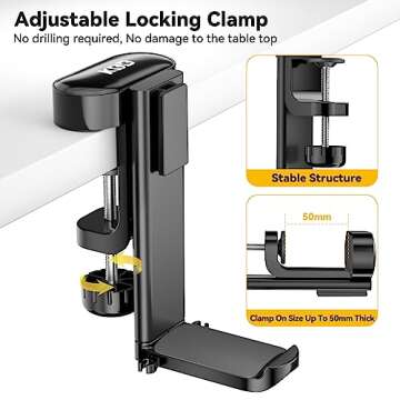 KDD 4 in 1 Desk Cup Holder with Rotating Headphone Hanger