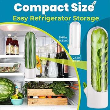 Herb Saver for Refrigerator, Fresh Herb Keeper- Herb Saver Pod Containers, Herb Fresh Keeper for Ref...