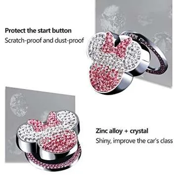 Bling Crystal Rhinestone Car Accessories for Women