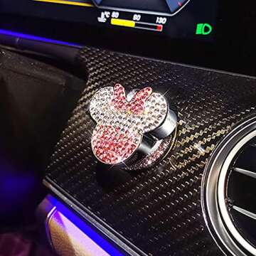 Bling Crystal Rhinestone Car Accessories for Women