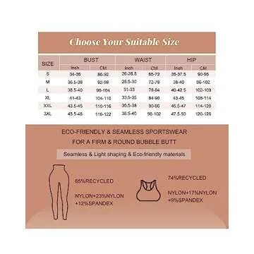 Cosmolle Women 2 Pieces Workout Sets High Waisted Yoga Leggings with Stretch Seamless Sports Bra Gym Tracksuits Active Set