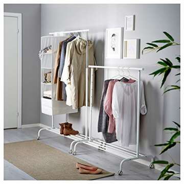 IKEA Rigga Clothes Rack, White