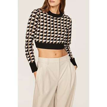 Colorful Cropped Sweater by Saunders Collective - Small