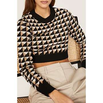 Colorful Cropped Sweater by Saunders Collective - Small