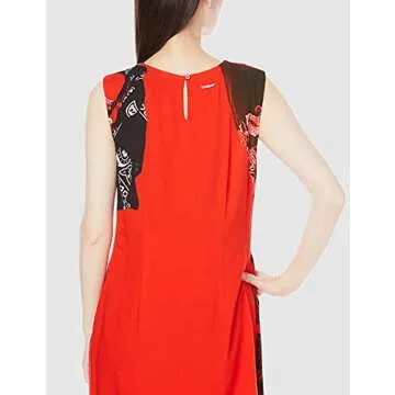 Desigual Women's Asymmetric Vest in Carmin Color