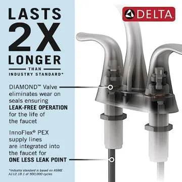 Buy DELTA Trinsic Centerset Faucet Champagne Bronze