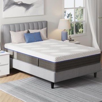 Rolanstar Twin Size Mattress 8 Inch, Gel Memory Foam Mattress for Pressure Relief, Fiberglass-Free C...