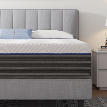 Rolanstar Twin Size Mattress 8 Inch, Gel Memory Foam Mattress for Pressure Relief, Fiberglass-Free Comfort Mattress in a Box, Medium Firm Mattres for Kids, CertiPUR-US Certified, White