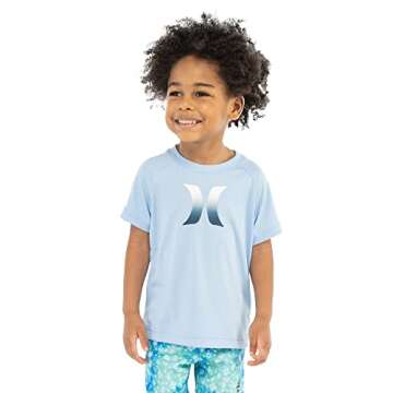 Hurley Boys' 3T Rash Guard Shirt with UPF 50+ Protection