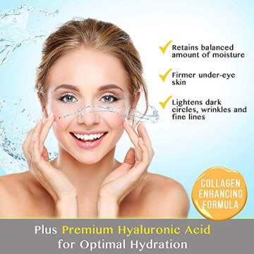 Under Eye Patches, 30 Pairs Gold Eye Mask, Eye Gel Pads With Collagen Treatment for Reducing Dark Ci...