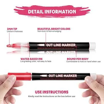 Vibrant GLOPUS Outline Pens - Perfect for Young Artists