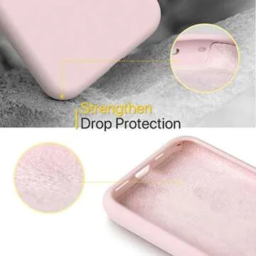 Miracase Liquid Silicone Case Compatible with iPhone 11 Pro Max 6.5 inch(2019), Gel Rubber Full Body Protection Shockproof Cover Case Drop Protection Case (Sand Pink)
