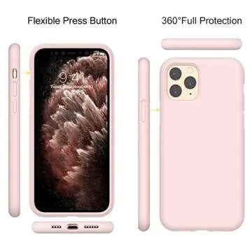 Miracase Liquid Silicone Case Compatible with iPhone 11 Pro Max 6.5 inch(2019), Gel Rubber Full Body Protection Shockproof Cover Case Drop Protection Case (Sand Pink)