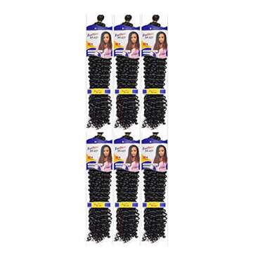 Freetress Braids WATER WAVE 22" (6-Pack, Jet Black) - Premium Synthetic Crochet Hair