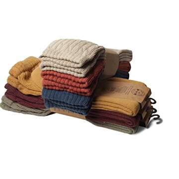 Yacht & Smith 6 Pairs Women's Scrunched Slouch Socks, Cotton Boot Socks Bulk Pack