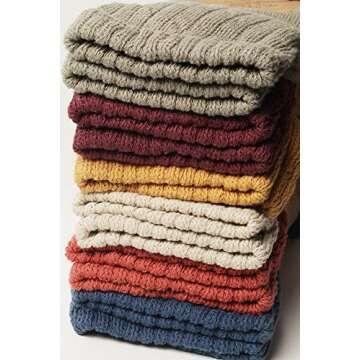 Yacht & Smith 6 Pairs Women's Scrunched Slouch Socks, Cotton Boot Socks Bulk Pack