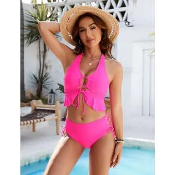 BMJL Flattering High Waisted Bikini Set for Women