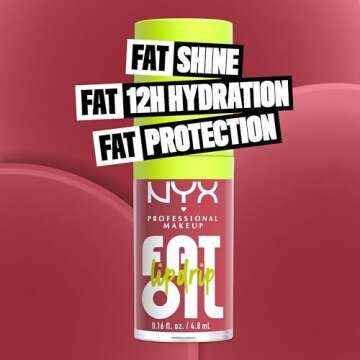 NYX PROFESSIONAL MAKEUP Fat Oil Lip Drip - Chillin Like a Villain Lip Gloss, Vegan & Hydrating
