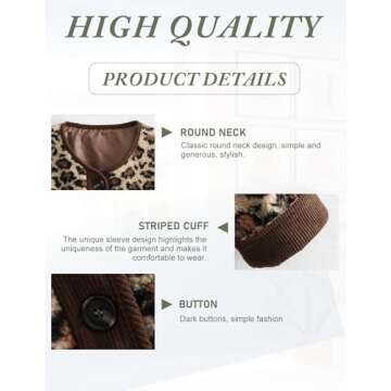 Stylish Eisctnd Fuzzy Leopard Print Fleece Jacket