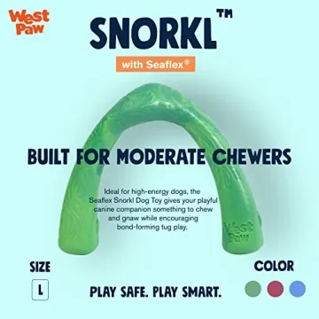 WEST PAW Seaflex Snorkl Dog Tug Chew Toy for Moderate Chewers