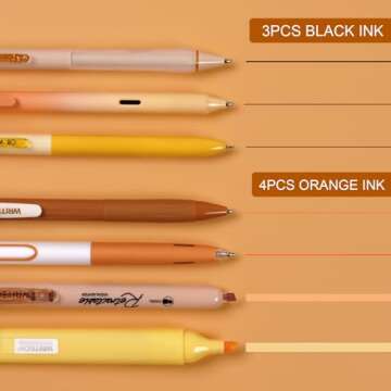 WRITECH Gel Pens Journaling Highlighters: Journal Set Aesthetic Assorted Pastel Color Ink 0.5mm Fine...