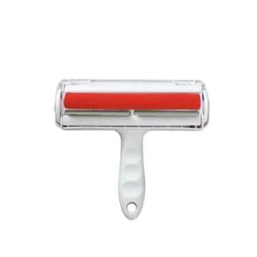 Purstine Roller Pet Hair Remover and Reusable Lint Roller - Cat and Dog Hair Remover for Furniture, Carpet, Clothes, Bedding and Car Seats- Lightweight, Multi-Surface Fur Removal Tool (Red)