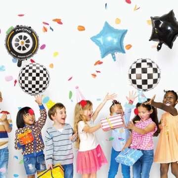 142 Pcs Race Car Balloons Garland for Kids Parties