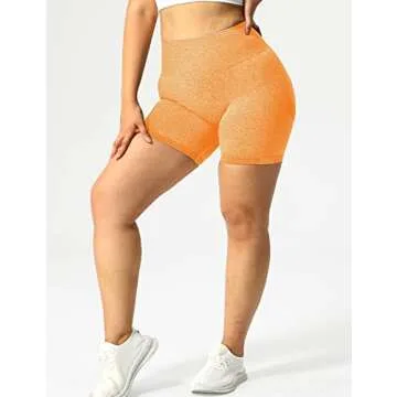 QOQ Women's Scrunch Butt Workout Shorts for Activewear