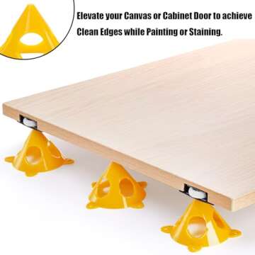 Bekith Yellow Cone Canvas Risers - 40 Pack of Support Stands
