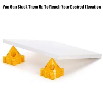 Bekith Yellow Cone Canvas Risers - 40 Pack of Support Stands