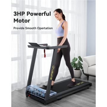 Superun Treadmill, 3.5 HP Foldable for Home Space Saving