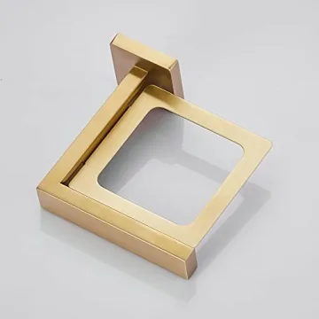 Toilet Brush with Holder Set in Brushed Gold - NEWRAIN