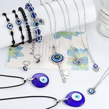 Jslohas Evil Eye Jewelry Set for Protection and Good Luck