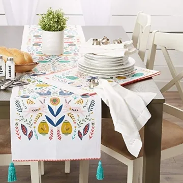 DII Easter Folk Table Runner 14x108 for Stylish Meals