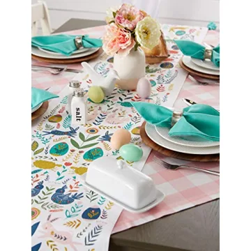 DII Easter Folk Table Runner 14x108 for Stylish Meals