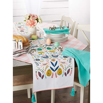 DII Easter Folk Table Runner 14x108 for Stylish Meals
