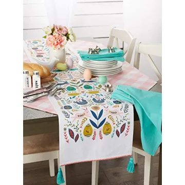 DII Easter Folk Table Runner 14x108 for Stylish Meals