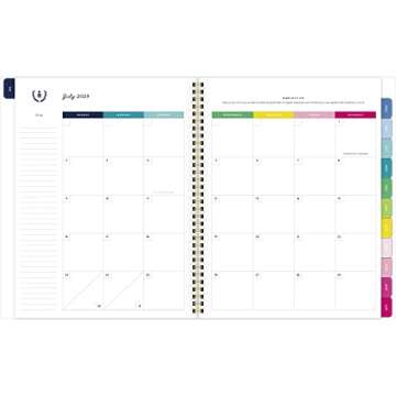 AT-A-GLANCE 2023-2024 Academic Planner, Simplified by Emily Ley, Weekly & Monthly, 8-1/2" x 11", Large, Monthly Tabs, Flexible Cover, Happy Stripe (EL10-905A)