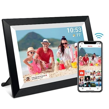 32GB FRAMEO 10.1 Inch Smart WiFi Digital Photo Frame 1280x800 IPS LCD Touch Screen, Auto-Rotate Port...