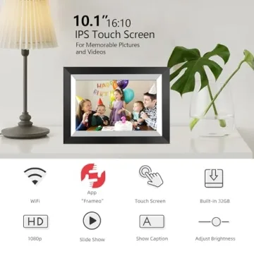 Akimart 10.1 Inch WiFi Digital Picture Frame 32GB