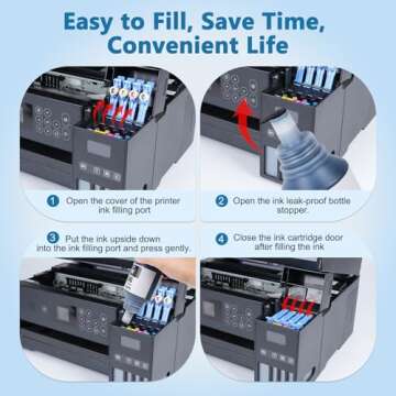 DEEIYUER 502 Ink Refill Bottles for Ecotank Printers
