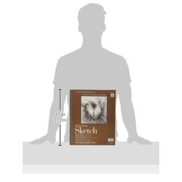 Strathmore 400 Series Sketch Pad, 11x14 inch, 50 Sheets - Artist Sketchbook for Drawing, Illustratio...