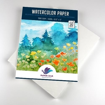 50 Sheets Watercolor Paper Cold Press 300GSM 8.5x11
