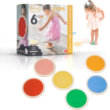 Colorful Tottlr Stepping Stones for Kids - Non-Toxic Fun